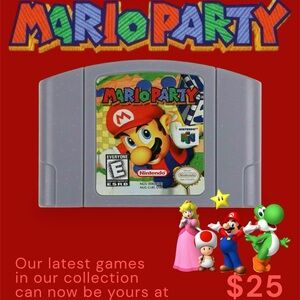 Nintendo Mario Party Game Cartridge - Silver
